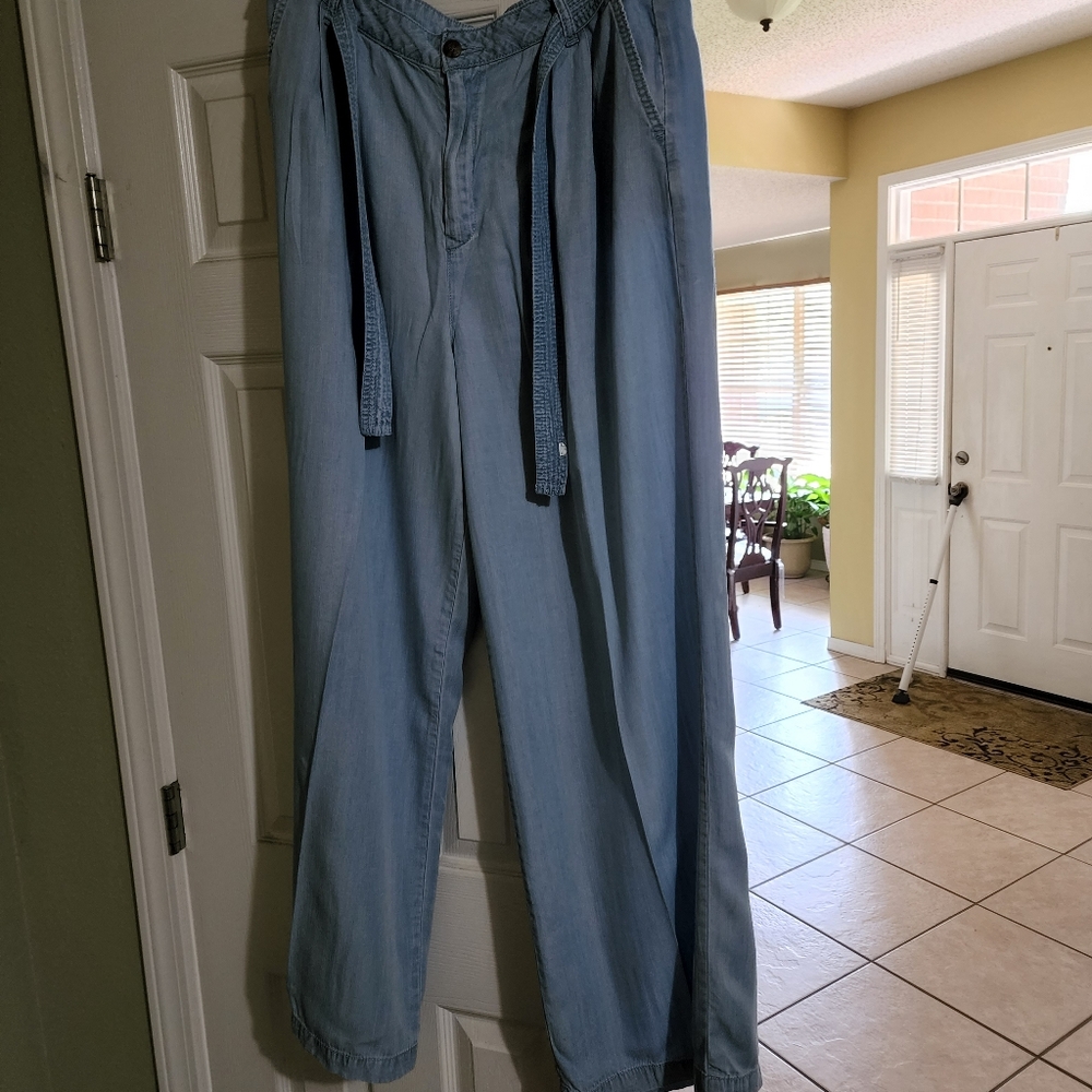 Wide Leg Denim Pants